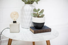 DIY Marble Contact Paper Side Table