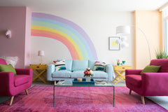 DIY Rainbow Mural Wall