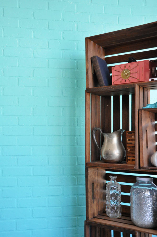 DIY faux brick wall