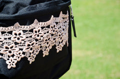 DIY lace backpack