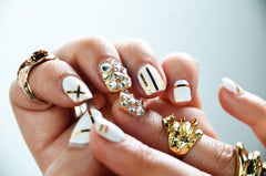 nails of the week: disco stripes