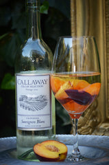 summer drink: peaches and wine
