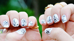 DIY nails: winter wonderland snowflakes