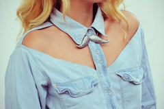 DIY cut-out 'vented' button down