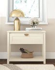 Primrose Wide 1 Drawer Nightstand with Open Shelf