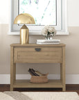 Primrose Wide 1 Drawer Nightstand with Open Shelf
