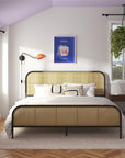 Roxanne Metal and Cane Bed