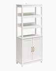 Tess 2 Door Bookcase with Modular Storage Options, Ivory Oak