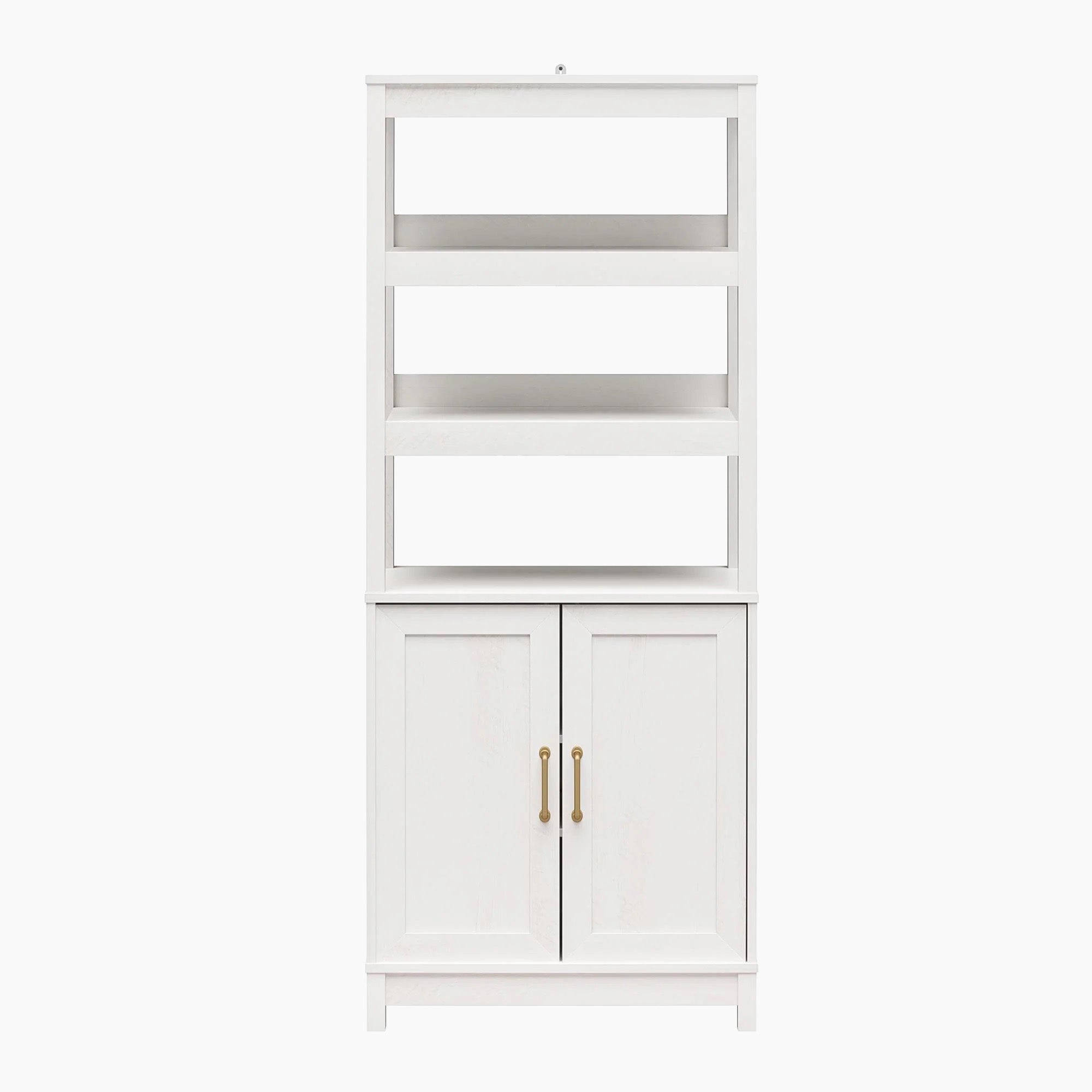 Image showcasing Tess 2 Door Bookcase with Modular Storage Options, Ivory Oak – Mr. Kate
