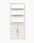 Tess 2 Door Bookcase with Modular Storage Options, Ivory Oak