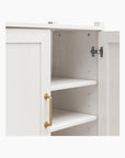 Tess 2 Door Bookcase with Modular Storage Options, Ivory Oak