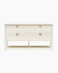 Primrose Wide 4 Drawer Dresser with Lower Shelf