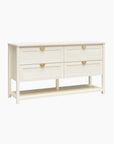 Primrose Wide 4 Drawer Dresser with Lower Shelf