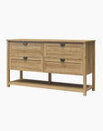 Primrose Wide 4 Drawer Dresser with Lower Shelf