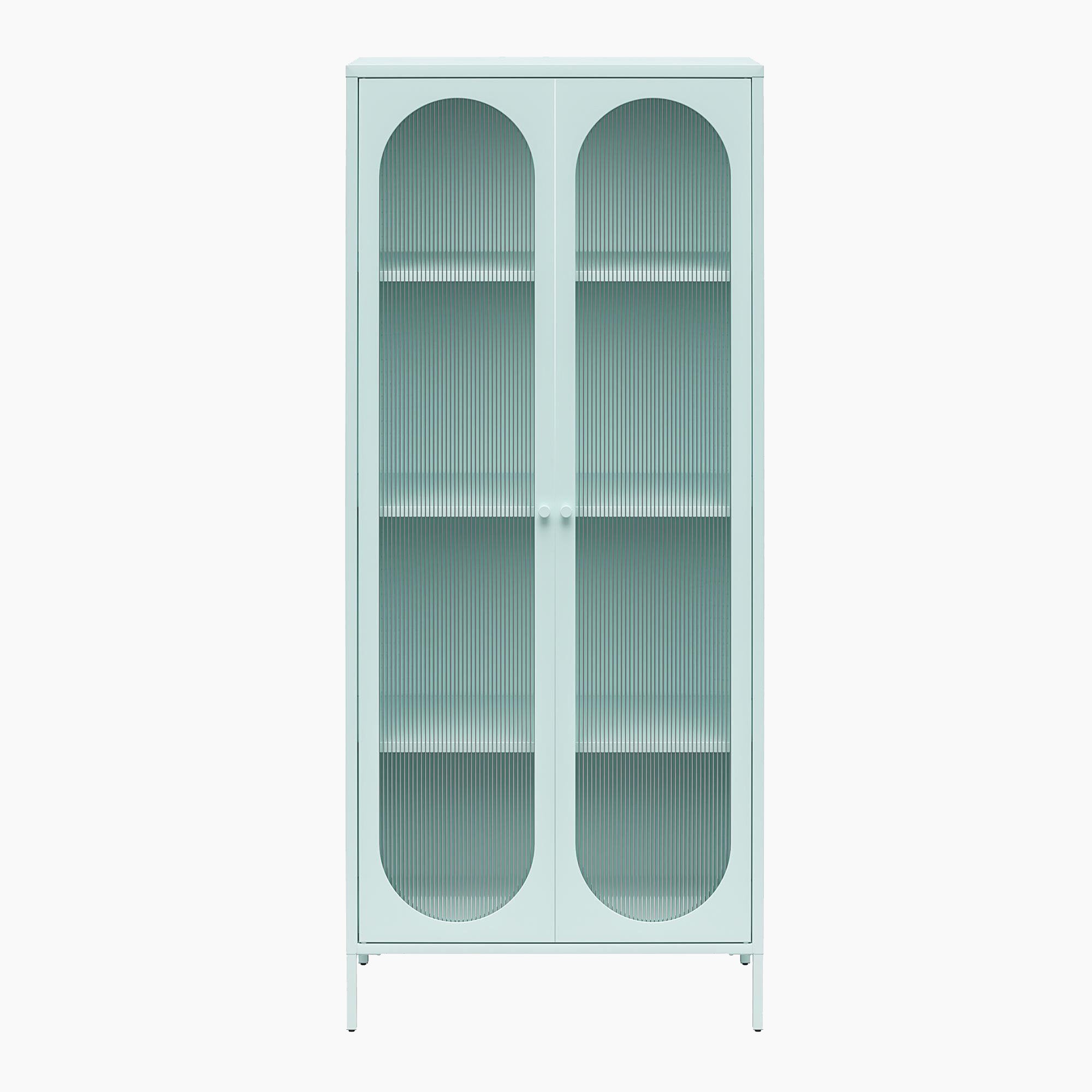 Tall Luna Accent Cabinet with Fluted Glass Mr. Kate