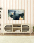 Luna Metal TV Stand with Fluted Glass for 65" TVs