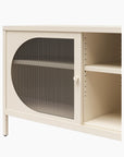 Luna Metal TV Stand with Fluted Glass for 65" TVs