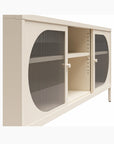Luna Metal TV Stand with Fluted Glass for 65" TVs