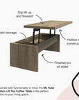 Winston Lift Top Coffee Table
