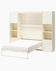 Mr. Kate Greenwich Wall Bed with Gallery Shelf and Touch Sensor LED Lighting