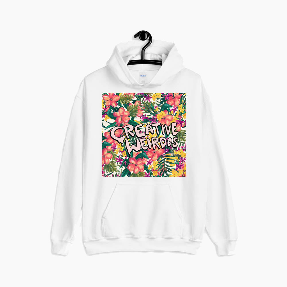 Floral hooded sweatshirt online