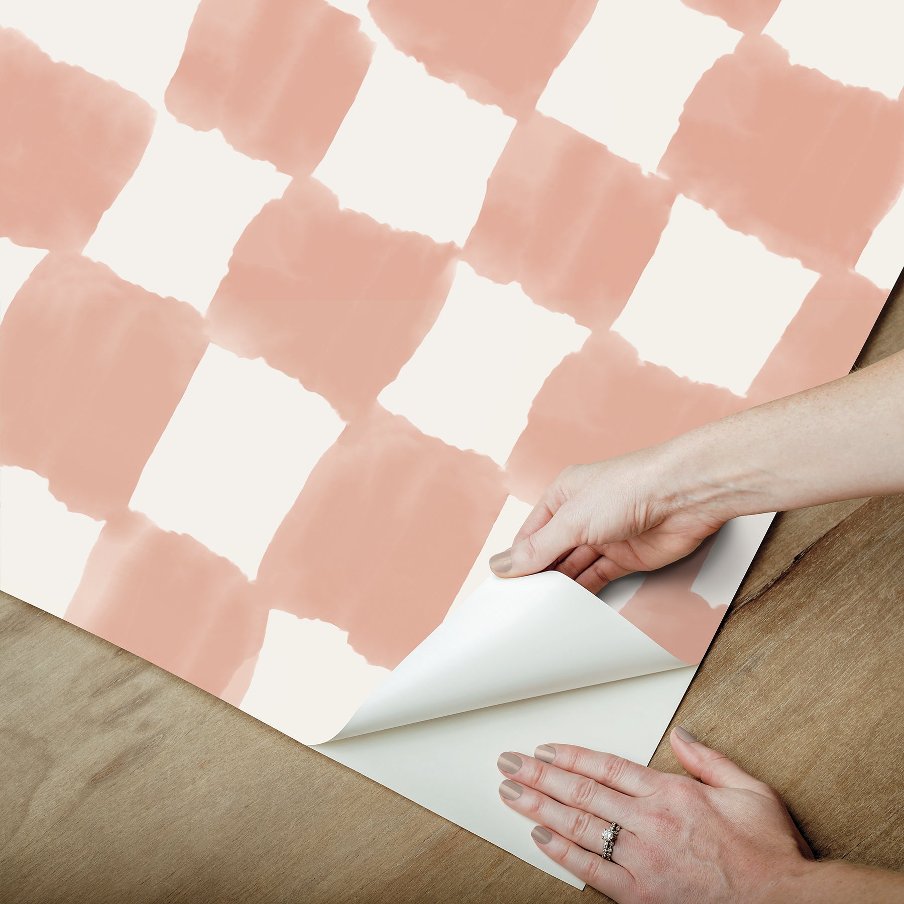 Mr. Kate Tess Watercolor Checker Peel and Stick Wallpaper