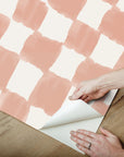 Mr. Kate Tess Watercolor Checker Peel and Stick Wallpaper