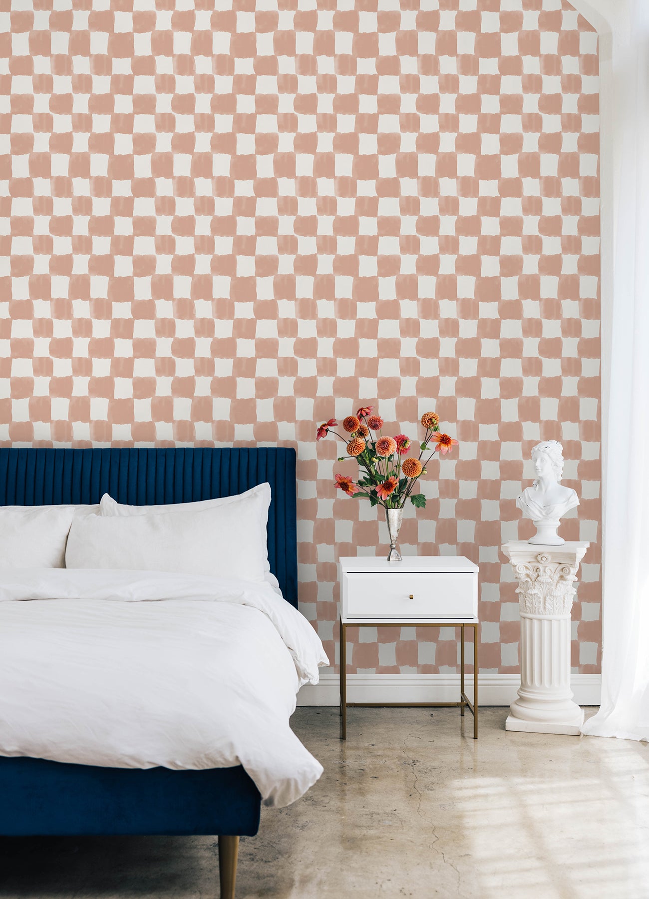 Mr. Kate Tess Watercolor Checker Peel and Stick Wallpaper