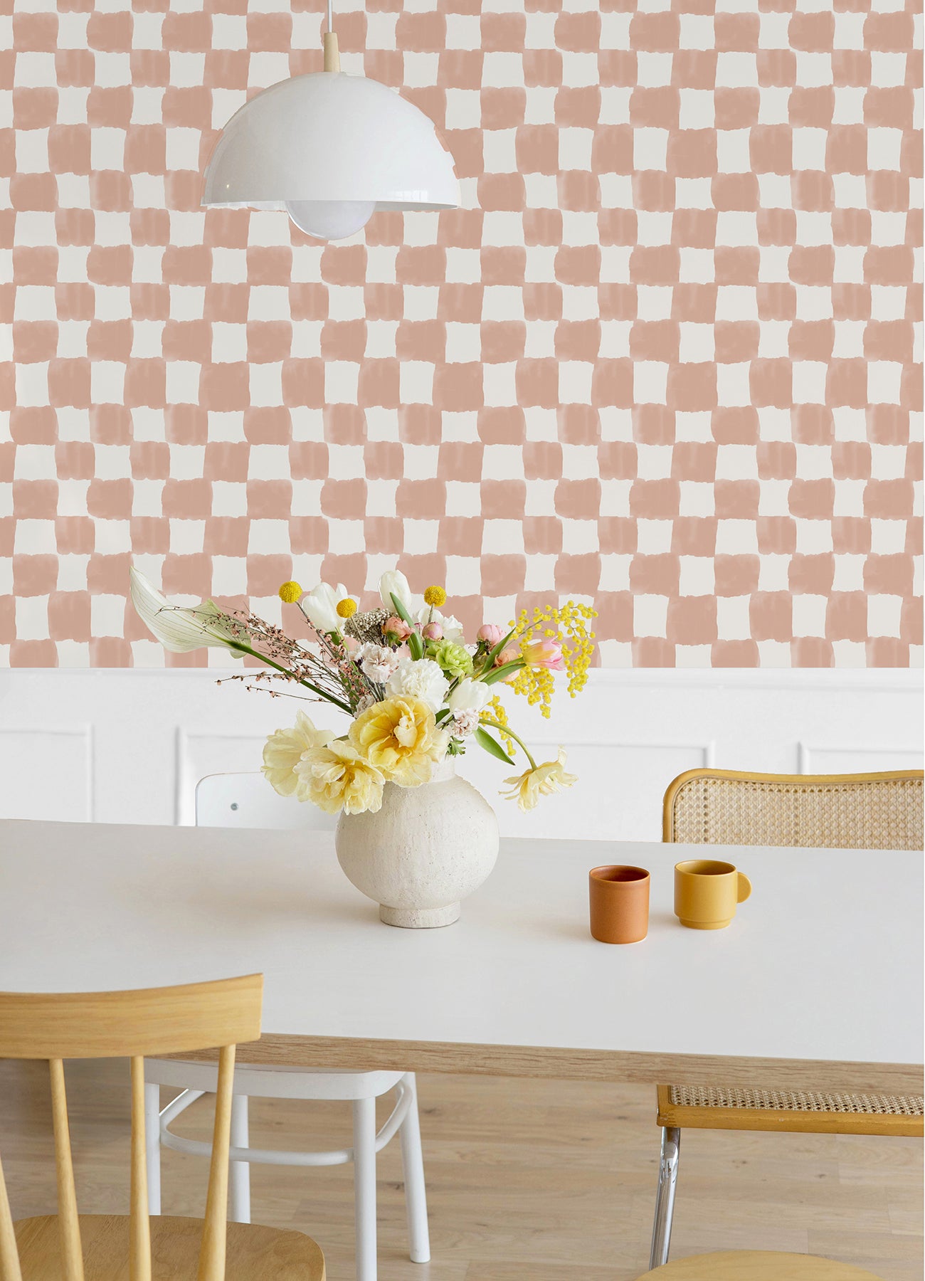 Mr. Kate Tess Watercolor Checker Peel and Stick Wallpaper