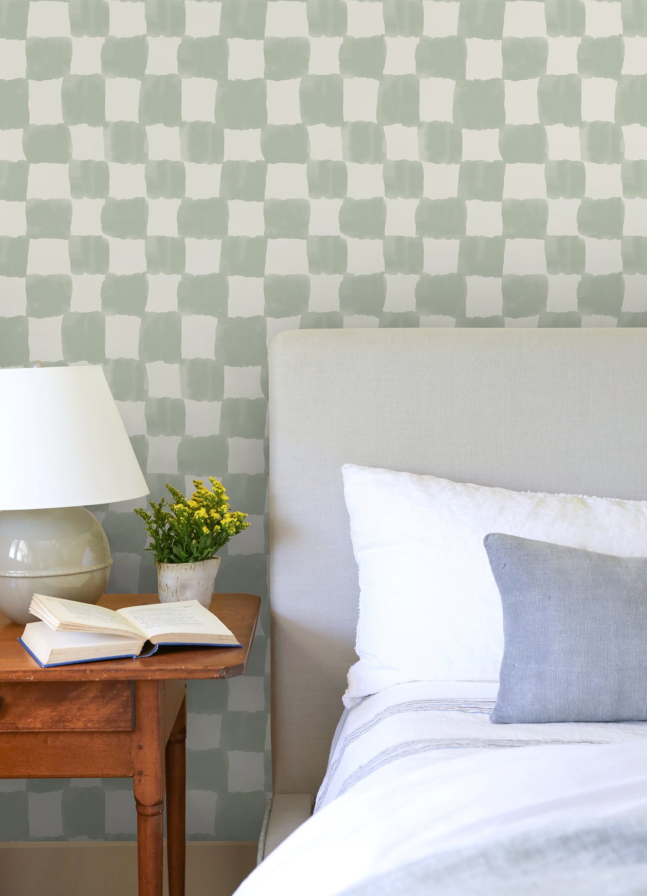 Mr. Kate Tess Watercolor Checker Peel and Stick Wallpaper