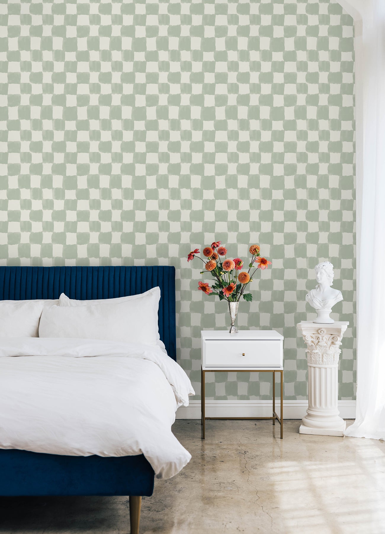 Mr. Kate Tess Watercolor Checker Peel and Stick Wallpaper