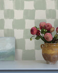 Mr. Kate Tess Watercolor Checker Peel and Stick Wallpaper