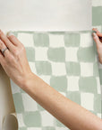 Mr. Kate Tess Watercolor Checker Peel and Stick Wallpaper