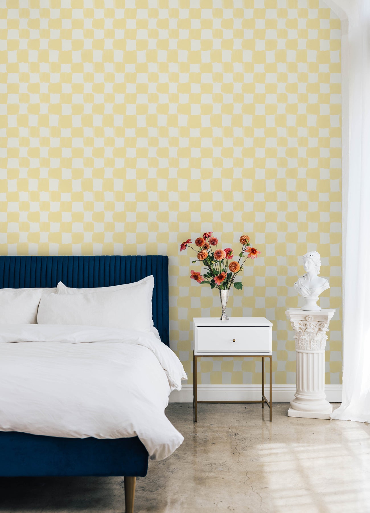 Mr. Kate Tess Watercolor Checker Peel and Stick Wallpaper