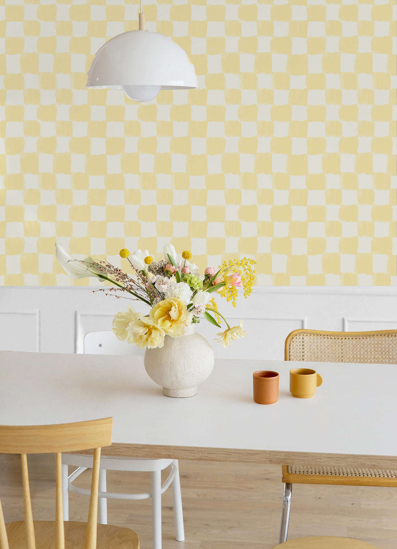 Mr. Kate Tess Watercolor Checker Peel and Stick Wallpaper