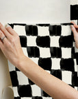 Mr. Kate Tess Watercolor Checker Peel & Stick Wallpaper Alternative Room Image 16