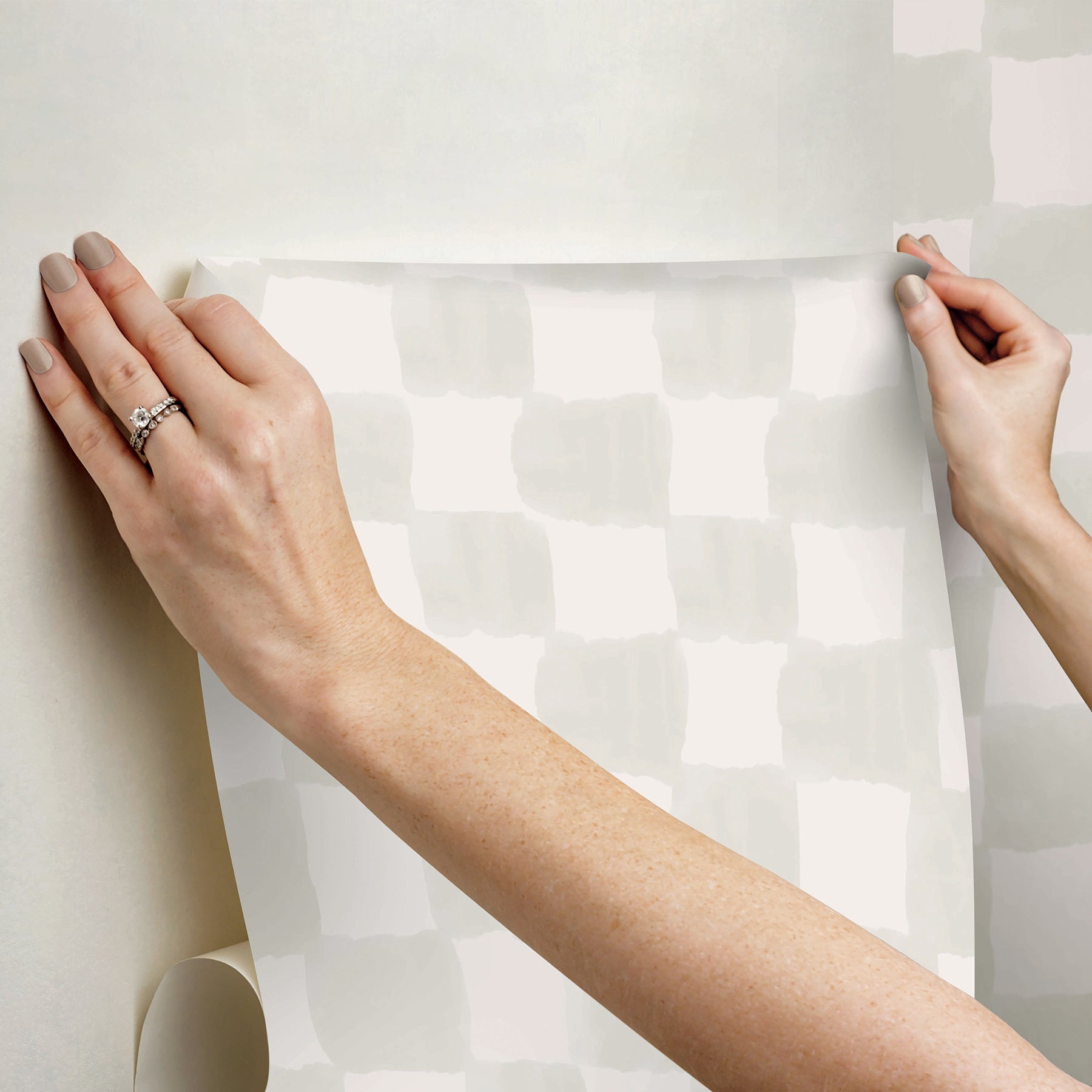 Mr. Kate Tess Watercolor Checker Peel & Stick Wallpaper Alternative Room Image 25