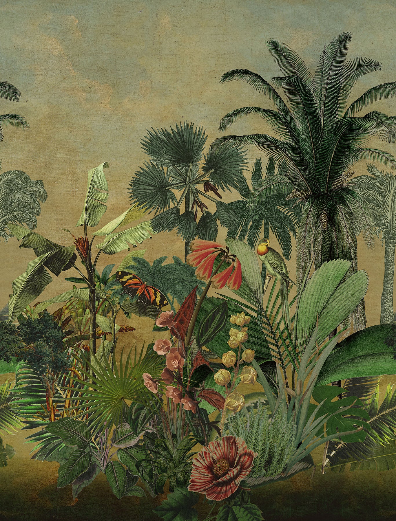 Mr. Kate Hilo Tropical Island Tapestry Peel & Stick Mural