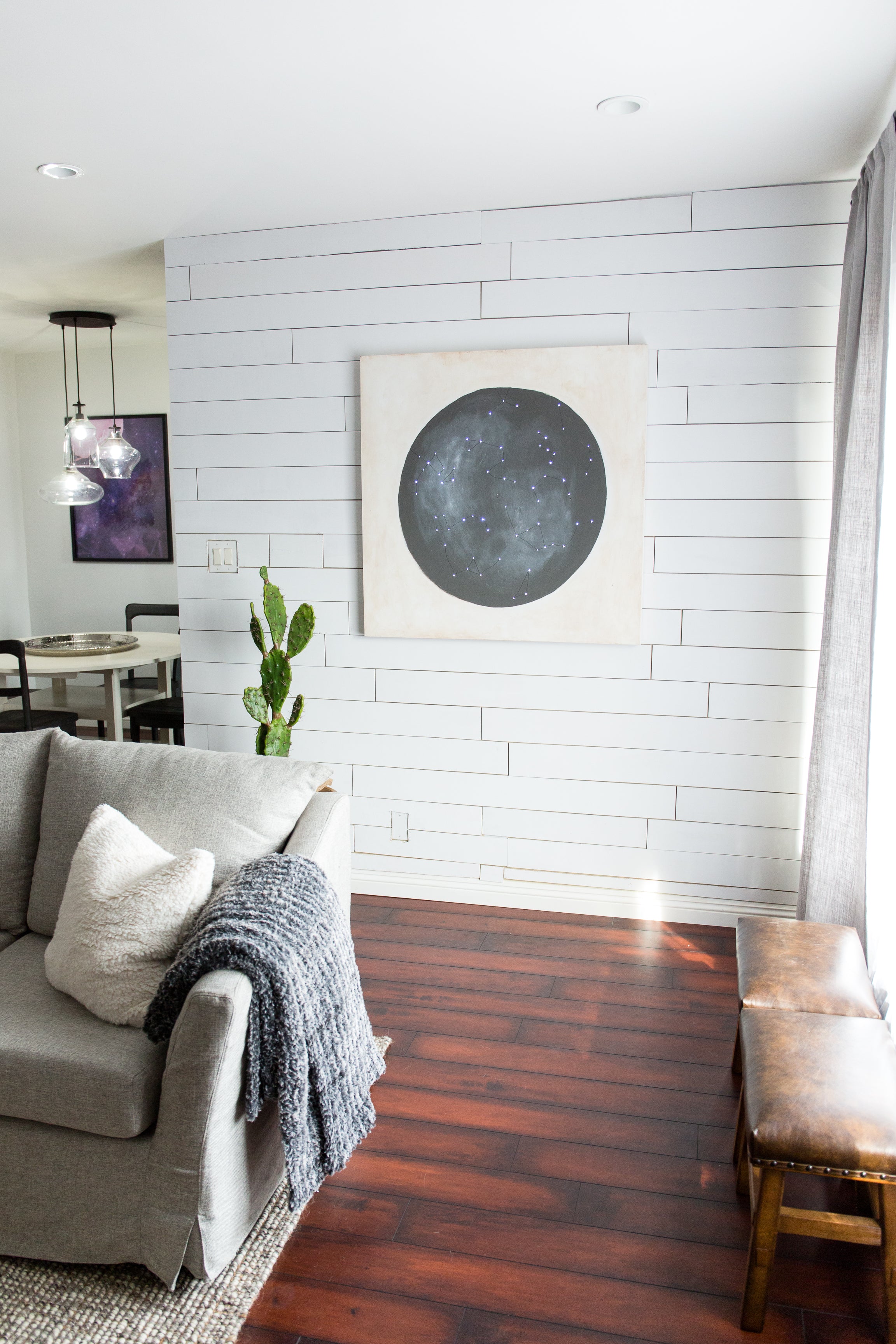 DIY Renter-Friendly Shiplap Wall – Mr. Kate