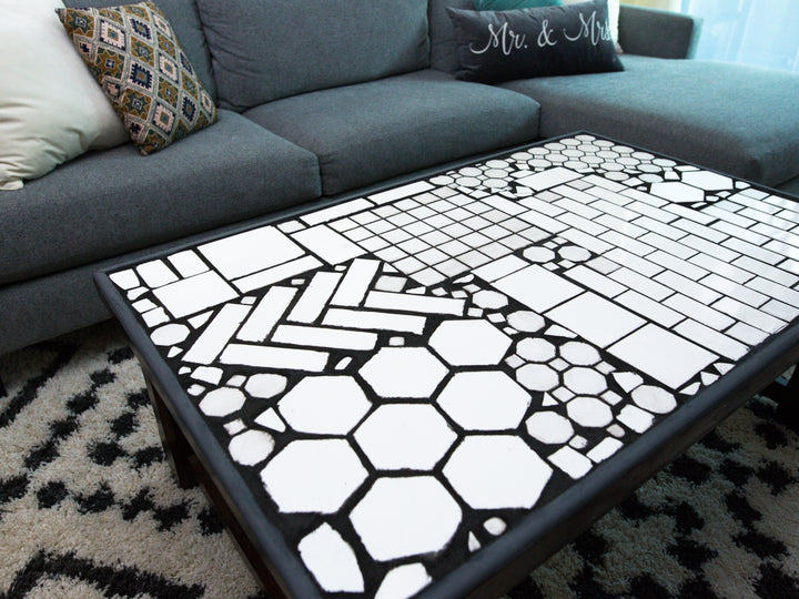 DIY Upcycled Mosaic Coffee Table
