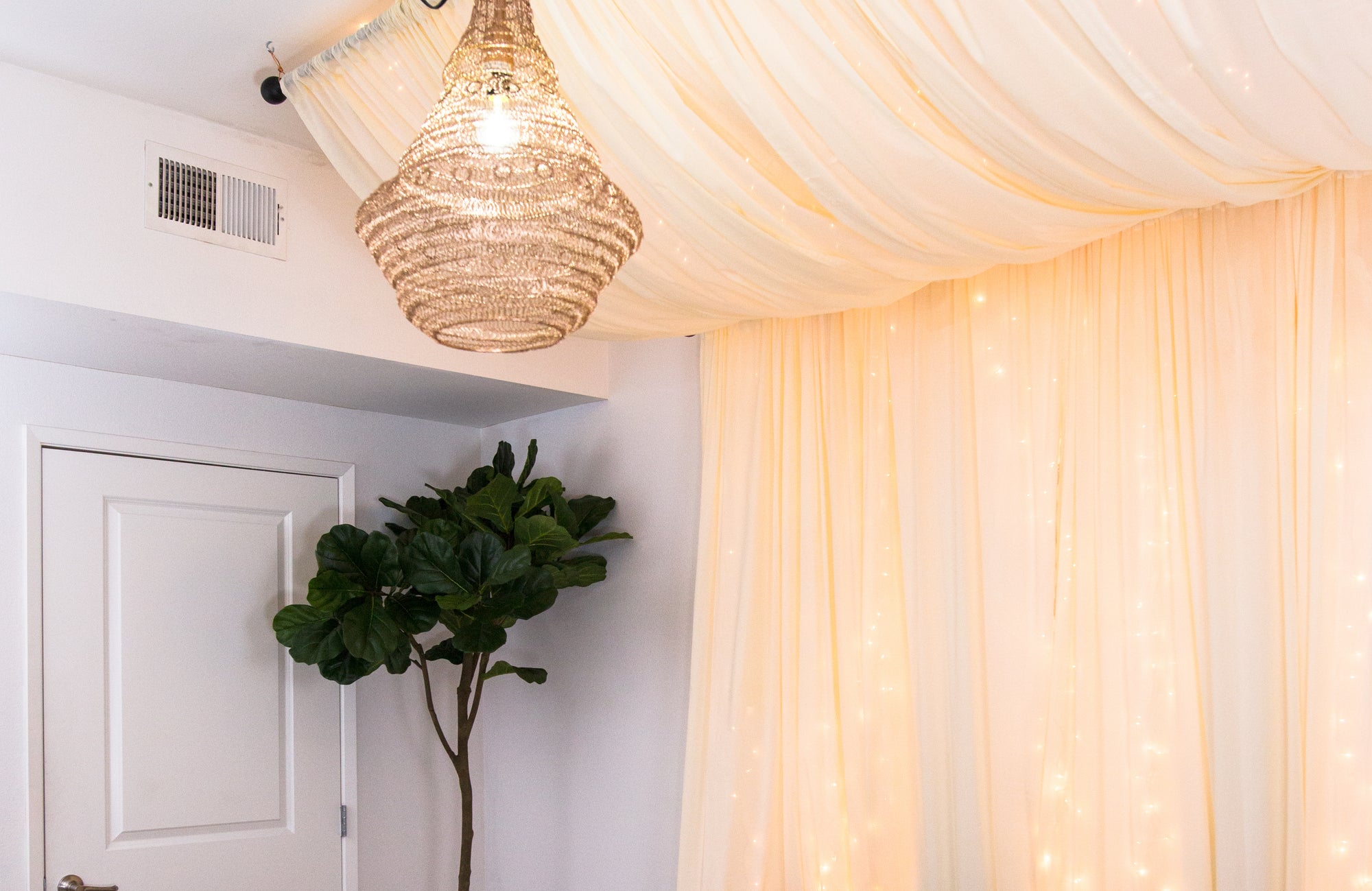 DIY Fairy Lights Canopy