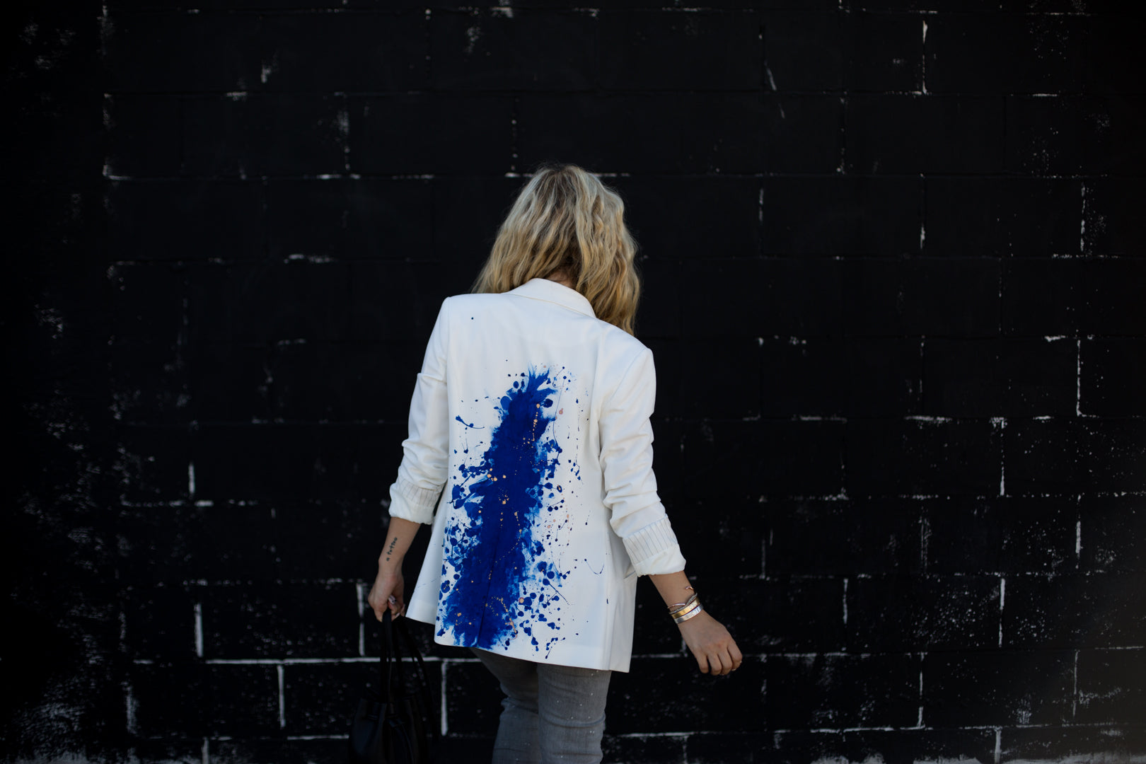 DIY Paint Splatter Blazer