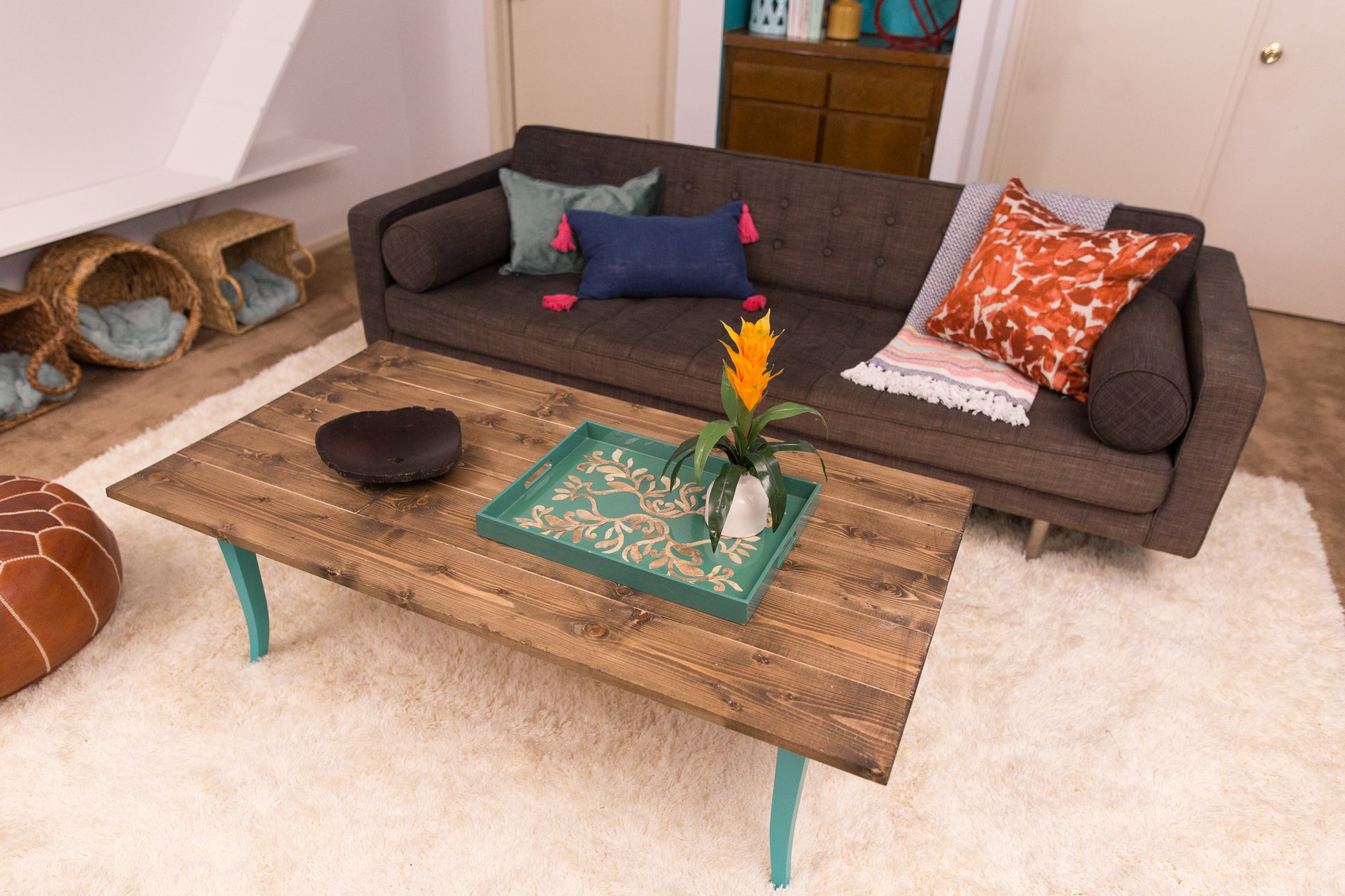 DIY Upcycled Bohemian Coffee Table