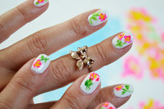DIY artist paint floral nail art