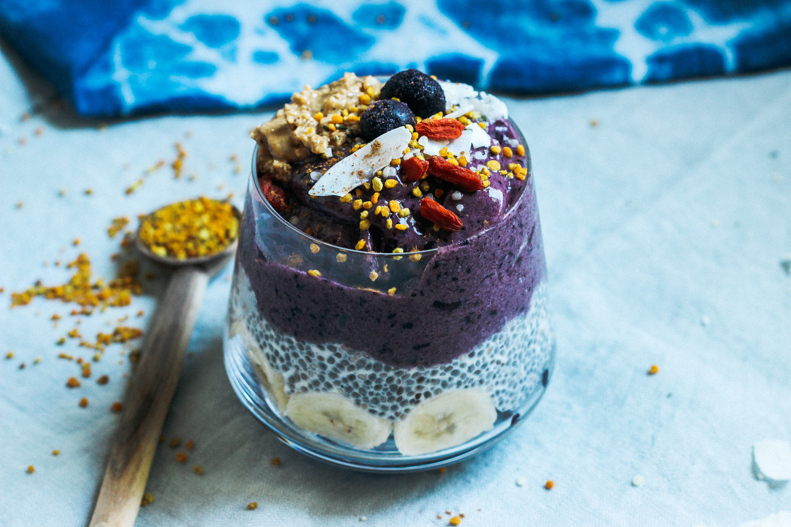 Layered Chia Pudding Smoothie Parfait