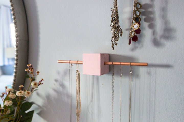 DIY Copper Pipe Necklace Holder