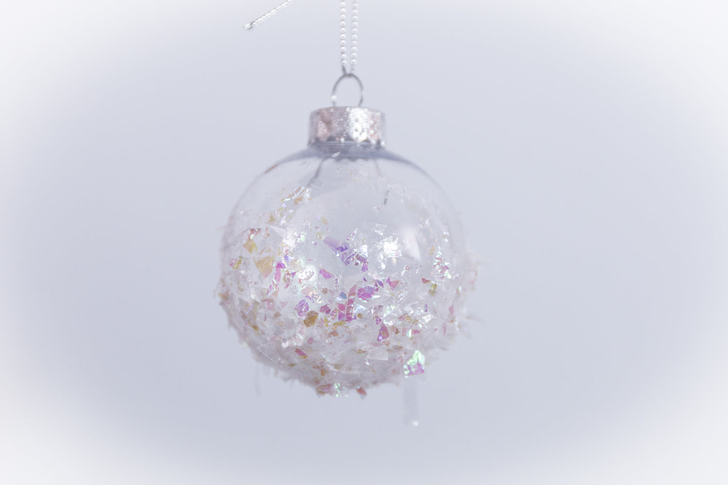 DIY Holographic Snow Ornaments