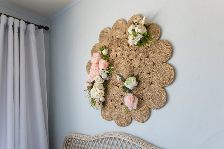 DIY Floral Jute Wall Medallion