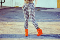 OOTD: mixed prints and orange shoes