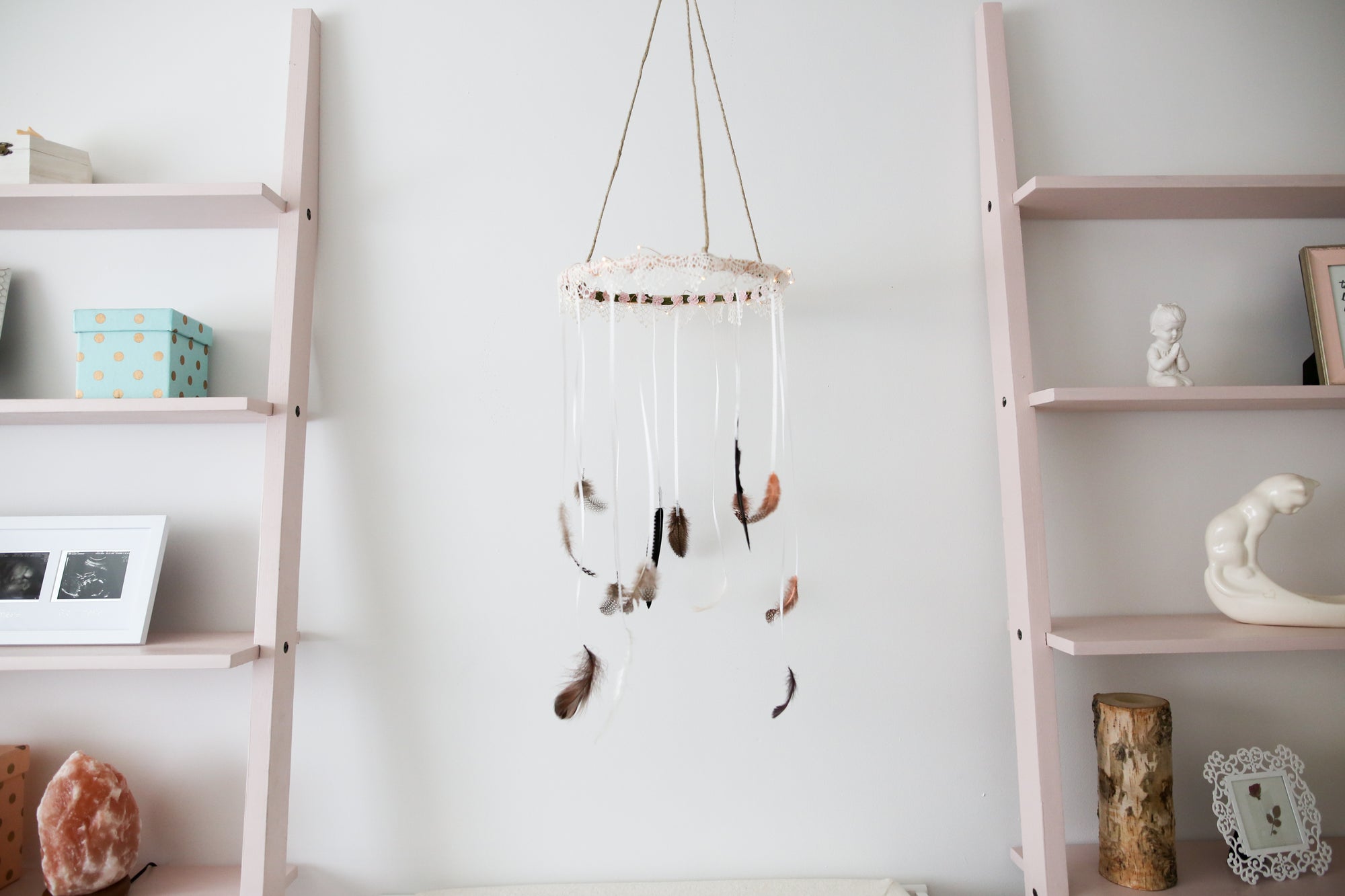 DIY Boho Feather Baby Mobile